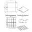 Best Design Douchebak Decent 100 x 100 x 3,5 cm solid surface zwart