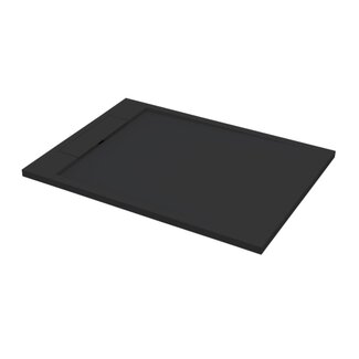 Best Design Douchebak Decent 120 x 90 x 3,5 cm solid surface zwart