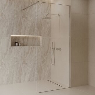 Best Design Inloopdouche Dalis 100 x 200 cm, 8 mm helder glas met chroom profiel