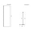 Best Design Inloopdouche Dalis 50 x 200 cm, 8 mm helder glas met mat zwart profiel