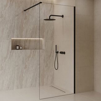 Best Design Inloopdouche Dalis 80 x 200 cm, 8 mm helder glas met mat zwart profiel