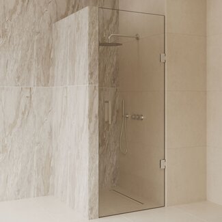 Best Design Nisdeur Dalis 100 x 200 cm, 8 mm helder glas met RVS profiel