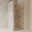 Best Design Nisdeur Dalis 90 x 200 cm, 8 mm helder glas met Desert Brown profiel