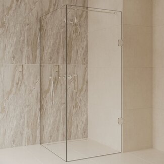 Best Design Douchecabine Dalis 120 x 80 x 200 cm met draaideur en zijwand, 8 mm helder glas met chroom profiel