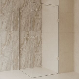 Best Design Douchecabine Dalis 110 x 90 x 200 cm met draaideur en zijwand, 8 mm helder glas met chroom profiel