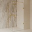 Best Design Douchecabine Dalis 80 x 80 x 200 cm met draaideur en zijwand, 8 mm helder glas met mat goud profiel