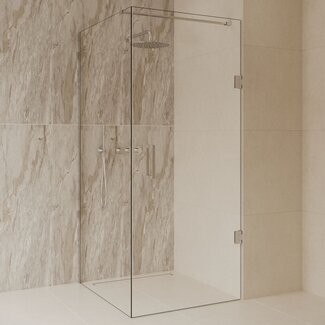Best Design Douchecabine Dalis 110 x 100 x 200 cm met draaideur en zijwand, 8 mm helder glas met RVS profiel