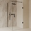 Best Design Douchecabine Dalis 140 x 80 x 200 cm met draaideur en zijwand, 8 mm helder glas met mat zwart profiel