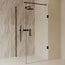 Best Design Douchecabine Dalis 110 x 100 x 200 cm met draaideur en zijwand, 8 mm helder glas met mat zwart profiel
