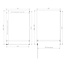 Best Design Douchecabine Dalis 110 x 80 x 200 cm met draaideur en zijwand, 8 mm helder glas met mat wit profiel