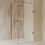 Best Design Douchecabine Dalis 120 x 80 x 200 cm met draaideur en zijwand, 8 mm helder glas met Desert Brown profiel
