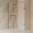 Best Design Douchecabine Dalis 100 x 100 x 200 cm met draaideur en zijwand, 8 mm helder glas met Desert Brown profiel