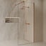 Best Design Inloopdouche Dalis Curve 100 x 200 cm, 8 mm helder glas met Desert Brown profiel