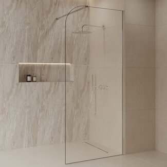 Best Design Inloopdouche Dalis Curve 120 x 200 cm, 8 mm helder glas met chroom profiel