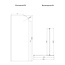 Best Design Inloopdouche Dalis Curve 90 x 200 cm, 8 mm helder glas met Desert Brown profiel