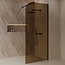 Best Design Inloopdouche Dalis Curve 100 x 200 cm, 8 mm Amber glas met mat zwart profiel