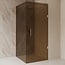 Best Design Douchecabine Dalis 100 x 100 x 200 cm met draaideur en zijwand, 8 mm Amber glas met Desert Brown profiel