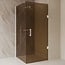 Best Design Douchecabine Dalis 100 x 100 x 200 cm met draaideur en zijwand, 8 mm Amber glas met mat wit profiel