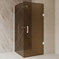 Best Design Douchecabine Dalis 120 x 80 x 200 cm met draaideur en zijwand, 8 mm Amber glas met mat wit profiel