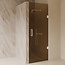 Best Design Nisdeur Dalis 100 x 200 cm, 8 mm Amber glas met mat wit profiel