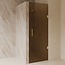 Best Design Nisdeur Dalis 80 x 200 cm, 8 mm Amber glas met mat goud profiel
