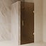 Best Design Nisdeur Dalis 90 x 200 cm, 8 mm Amber glas met mat goud profiel