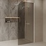 Best Design Inloopdouche Dalis Curve 100 x 200 cm, 8 mm Mocha glas met mat wit profiel