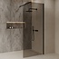 Best Design Inloopdouche Dalis Curve 80 x 200 cm, 8 mm Mocha glas met mat zwart profiel