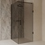 Best Design Douchecabine Dalis 100 x 100 x 200 cm met draaideur en zijwand, 8 mm Mocha glas met gunmetal profiel
