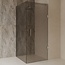Best Design Douchecabine Dalis 100 x 80 x 200 cm met draaideur en zijwand, 8 mm Mocha glas met RVS profiel