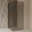 Best Design Douchecabine Dalis 100 x 80 x 200 cm met draaideur en zijwand, 8 mm Mocha glas met mat goud profiel