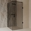 Best Design Douchecabine Dalis 100 x 80 x 200 cm met draaideur en zijwand, 8 mm Mocha glas met mat zwart profiel