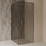 Best Design Douchecabine Dalis 100 x 90 x 200 cm met draaideur en zijwand, 8 mm Mocha glas met RVS profiel