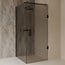 Best Design Douchecabine Dalis 120 x 100 x 200 cm met draaideur en zijwand, 8 mm Mocha glas met mat zwart profiel