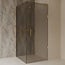 Best Design Douchecabine Dalis 120 x 80 x 200 cm met draaideur en zijwand, 8 mm Mocha glas met mat goud profiel