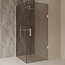 Best Design Douchecabine Dalis 120 x 80 x 200 cm met draaideur en zijwand, 8 mm Mocha glas met mat wit profiel