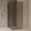 Best Design Douchecabine Dalis 90 x 90 x 200 cm met draaideur en zijwand, 8 mm Mocha glas met Desert Brown profiel
