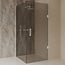 Best Design Douchecabine Dalis 90 x 90 x 200 cm met draaideur en zijwand, 8 mm Mocha glas met mat wit profiel