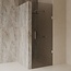 Best Design Nisdeur Dalis 100 x 200 cm, 8 mm Mocha glas met RVS profiel