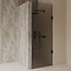 Best Design Nisdeur Dalis 70 x 200 cm, 8 mm Mocha glas met mat zwart profiel