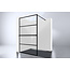 Best Design Inloopdouche Noire 100 x 200 cm, 10 mm glas met zwart frame en handdoekbeugel