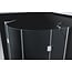 Best Design Douchecabine Erico kwartrond 90 x 90 x 190 cm met 2 draaideuren, 8 mm glas met chroom profiel