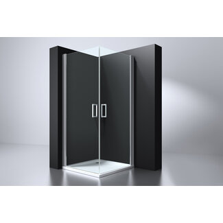 Best Design Douchecabine Erico 90 x 90 x 190 cm met 2 deuren, 6 mm glas met chroom profiel