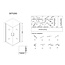 Best Design Douchecabine Erico 90 x 90 x 190 cm met 2 deuren, 6 mm glas met chroom profiel