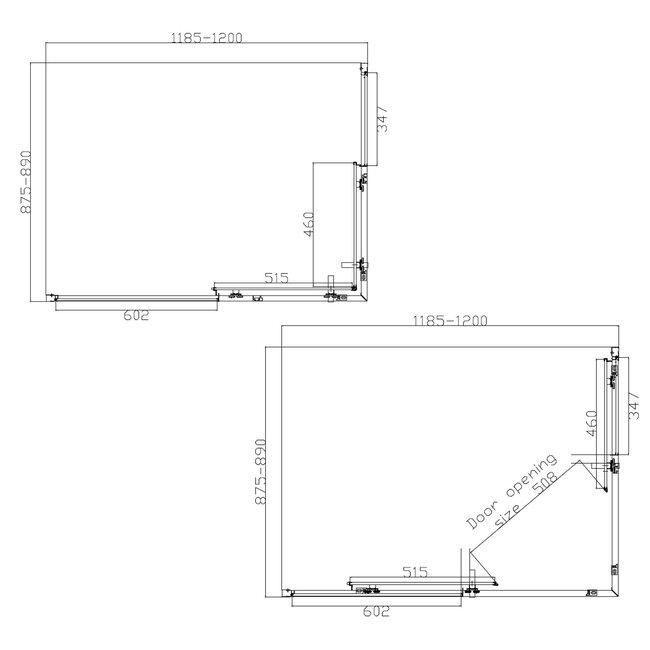 Best Design Douchecabine Hulmer 120 x 90 x 210 cm met 2 schuifdeuren, 8 mm glas met gunmetal profiel