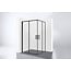 Best Design Douchecabine Hulmer 120 x 90 x 210 cm met 2 schuifdeuren, 8 mm glas met mat zwart profiel