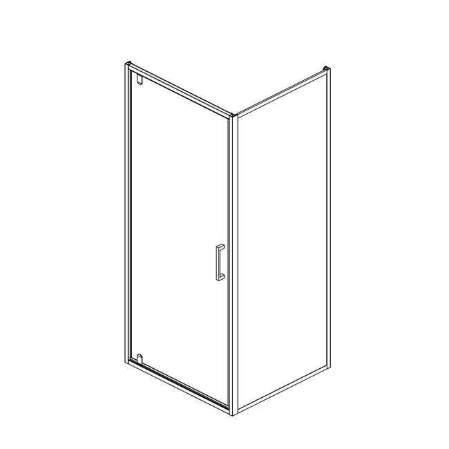Best Design Douchecabine Baron 90 x 90 x 200 cm met draaideur, 8 mm glas met zwart profiel