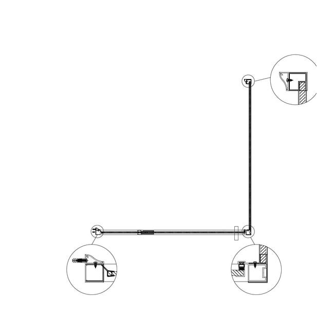 Best Design Douchecabine Baron 90 x 90 x 200 cm met draaideur, 8 mm glas met zwart profiel