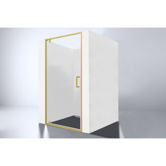 Best Design Nisdeur Arkos 90 x 200 cm, 8 mm glas met mat goud profiel