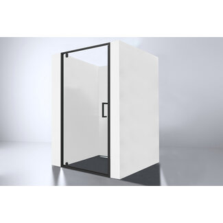Best Design Nisdeur Baron 80 x 200 cm, 8 mm glas met zwart profiel